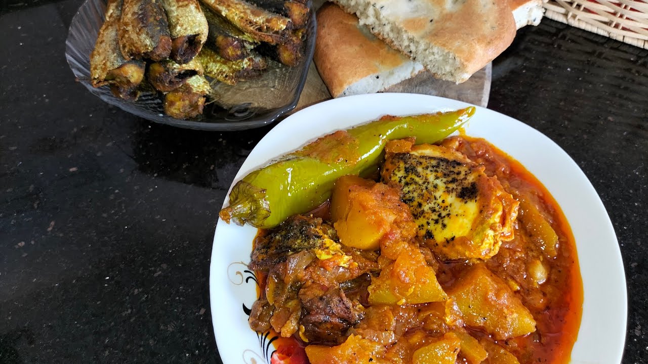 شكشوكة قرع وبطاطا بالقديد بنة على بنة🥔🧅🫑