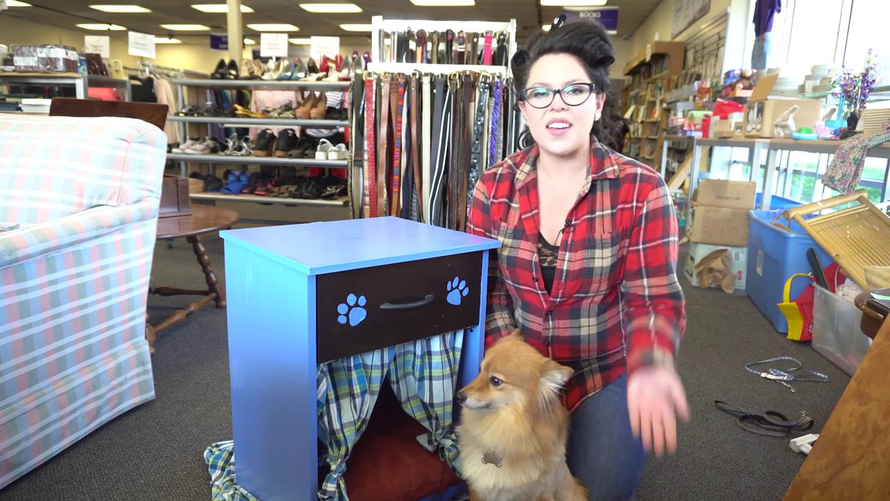 DIY End Table Pet Bed Community Hospice Hope Chest Thrift Store YouTube