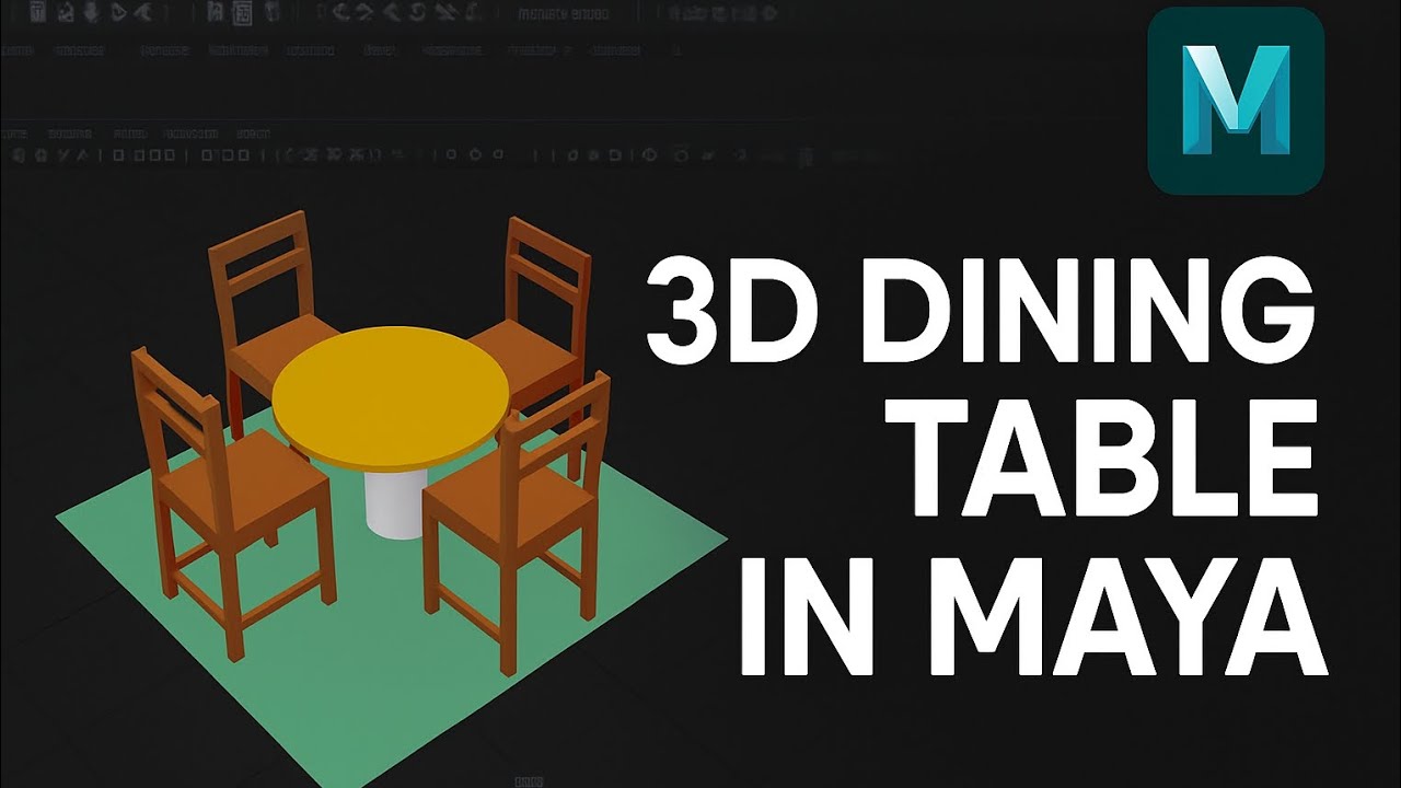 Create a Clean 3D Dining Table in Maya – Full Modeling Tutorial - YouTube