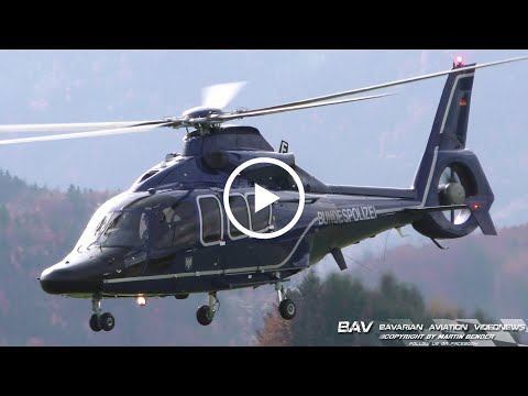 German Federal Police Eurocopter EC-155B1 D-HLTF - takeoff at Füssen Gliderfield