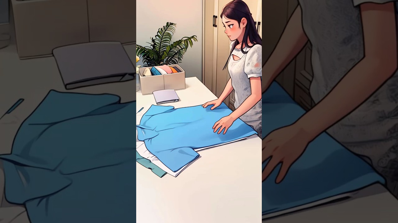 Как складывать рубашки с короткими рукавами методом кармана. Гениальные решения.