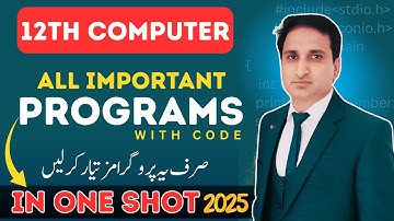 Computer class 12 important programs of chapter 11 and 12 2025