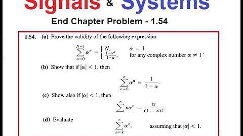 (E)SS(O) Q 1.54 || Finite Sum & Infinite Sum Formula Explained with the help of Example