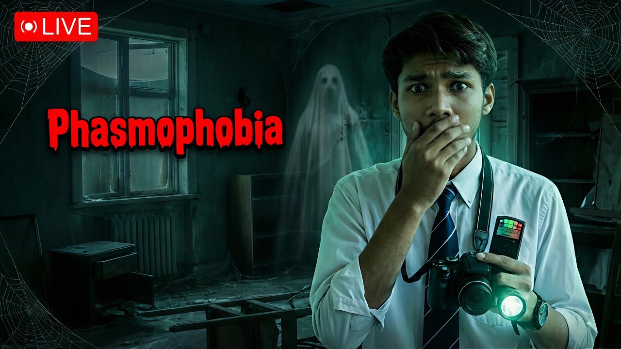 🔴 Ghost Caught on Camera?! | Phasmophobia LIVE Hindi | DAY 1 😱 - YouTube