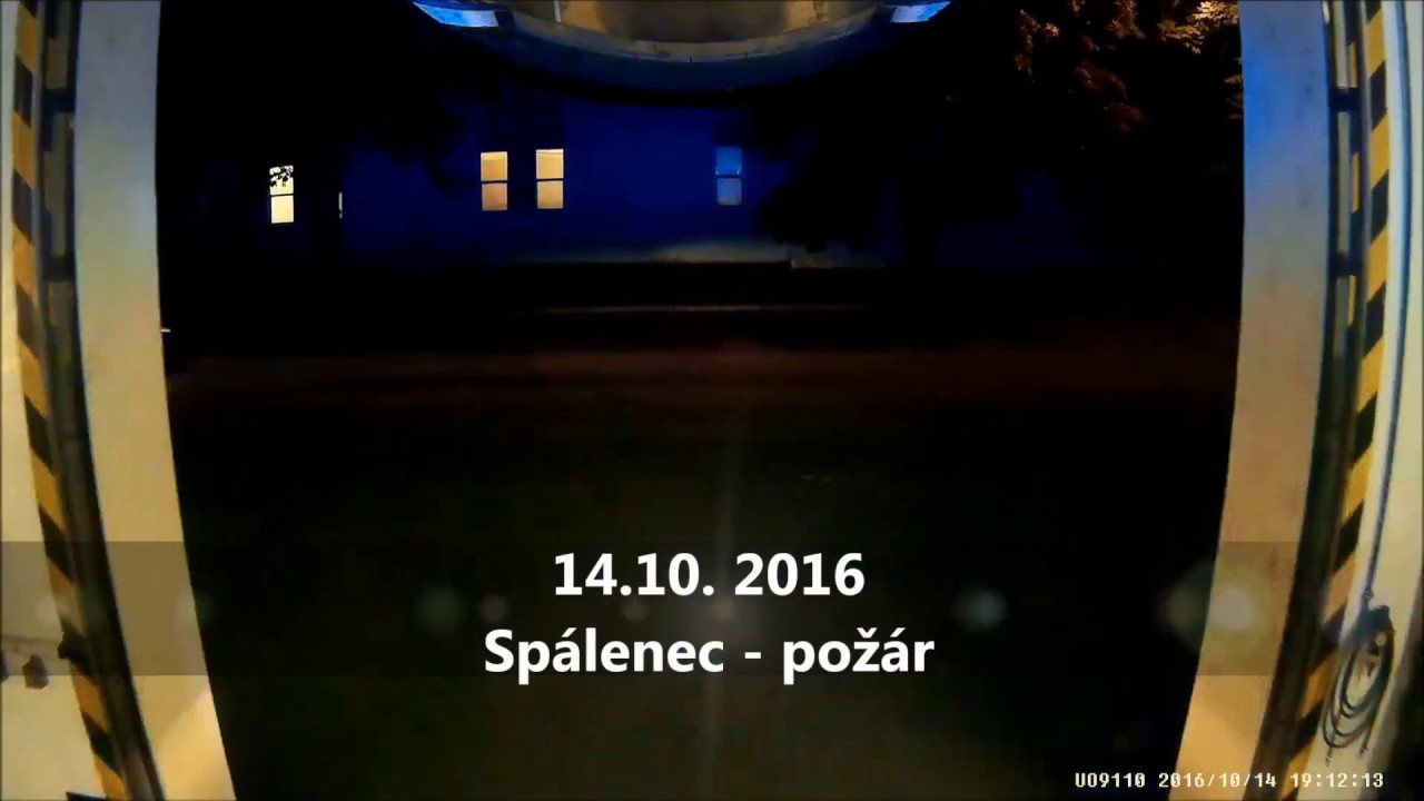 Jízda k požáru chatky na Spálenci