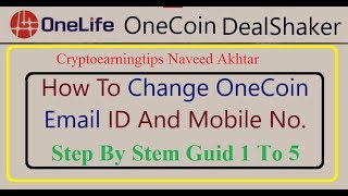 How To Change Onecoin Email And Mobile 5 Easy Step screenshot 1