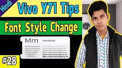 Vivo Y71 Tips | Change Font Style | #28
