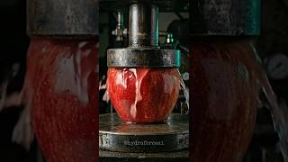 Hydraulic Press vs Apple 🍎 | Super Satisfying Fruit Crush Experiment | #shorts #ai #hydraulicpress