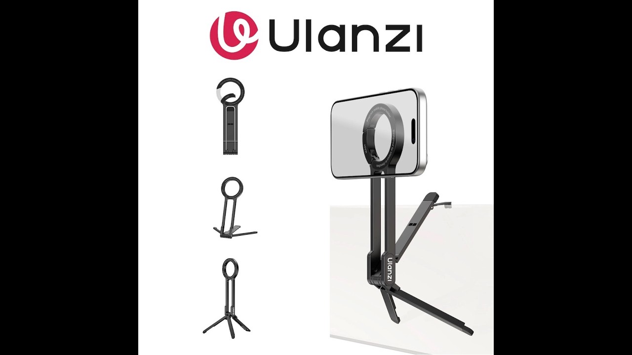 Ulanzi MA57 Foldable Magnetic Phone Tripod Stand Handheld Selfie Smartphone Mount