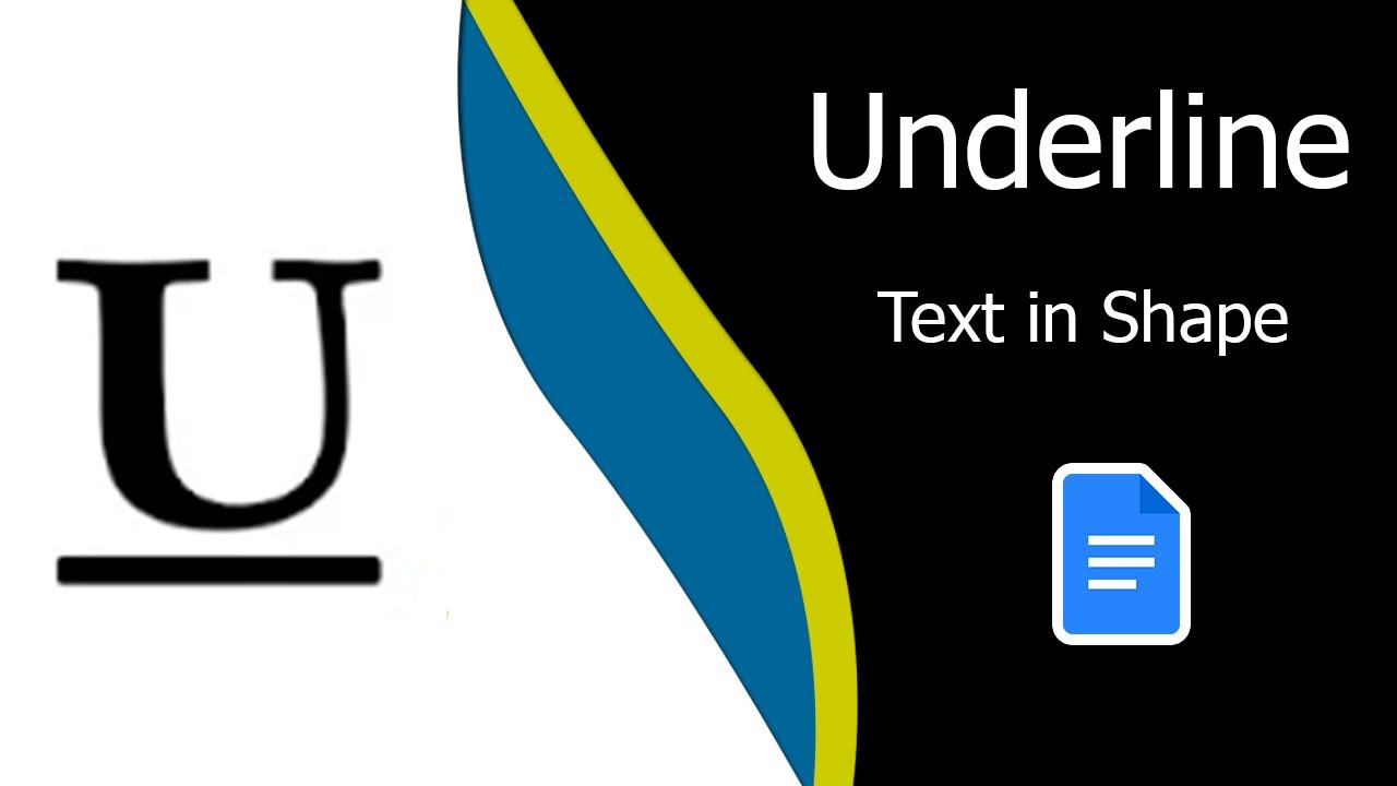 How to Insert Underline Text in a Shape without Google Docs - YouTube