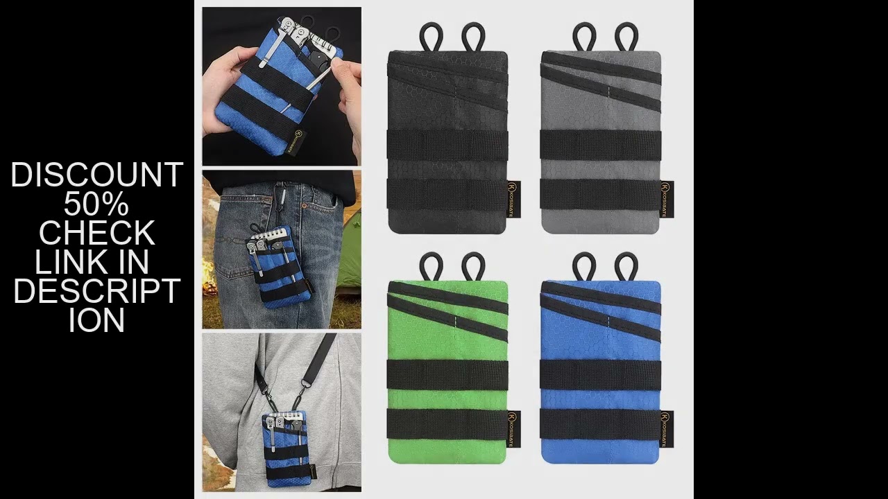 Portable Outdoor EDC Tool Storage Bag Foldable Lightweight Small Tool Storage EDC Pouch Wear Resista