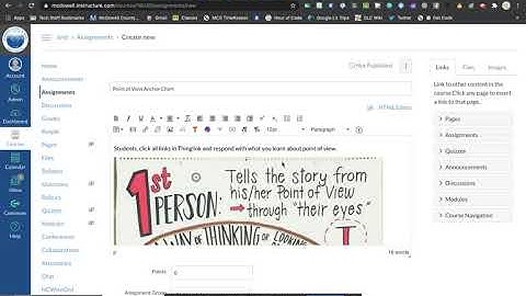 Adding Thinglink Charts in a Canvas Assignment