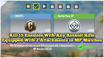 Call Of Duty Mobile Kill 15 Enemies With Any Assault Rifle Equipped With 2 Attachments in MP Matches