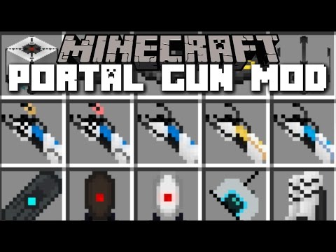 Minecraft PORTAL GUN MOD / TELEPORT TO ANYWHERE USING PORTALS GUNS!! Minecraft