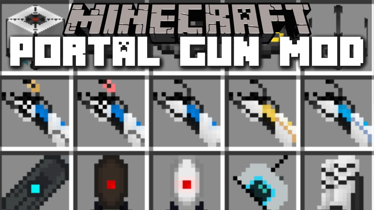 Minecraft Portal Gun Mod Teleport To Anywhere Using Portals Guns Minecraft Youtube