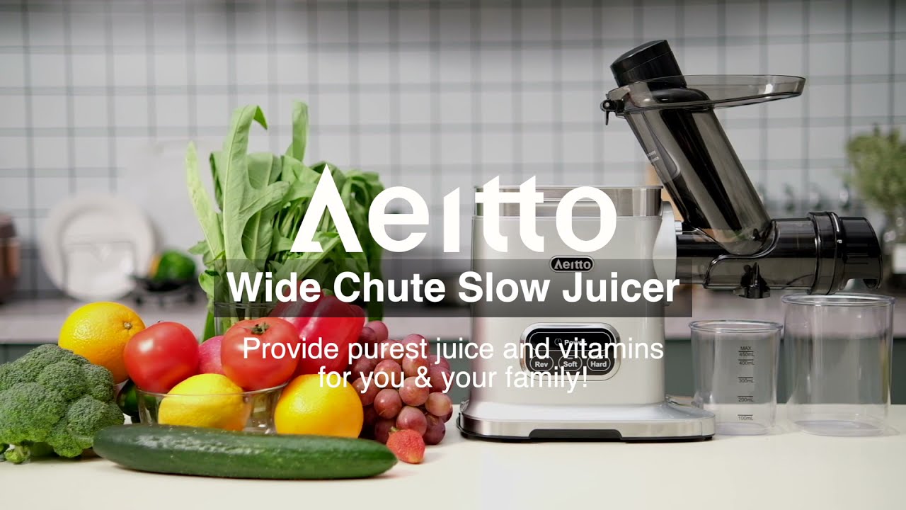 Aeitto Masticating Juicer with Two Speed Modes BLACK