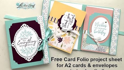 Framed Florets Card Folio for A2 cards & envelopes