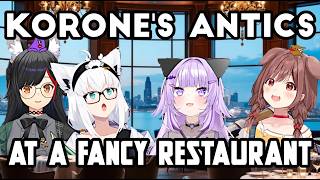 [hololive ] Mio and Korone's Hilarious Fine Dining Experience [ Mio / Okayu / Korone / Fubuki ]