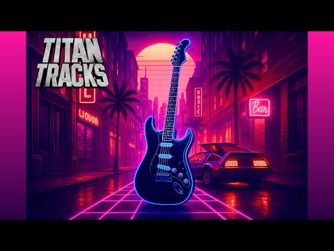 Soaring Synthwave Hard Rock in E Minor (Em) Backing Track - 145 BPM