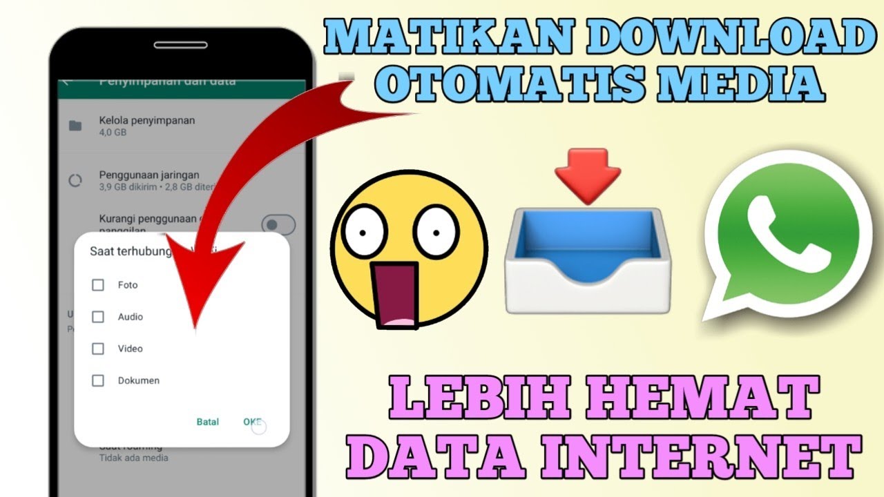 Cara Nonaktifkan Unduh Otomatis di Whatsapp Terbaru YouTube