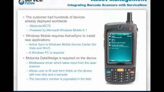 ServiceNow integration with Barcode Scanner