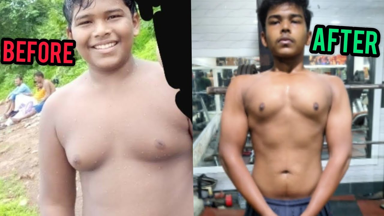 1 year body transformation man boobs male fat to fit