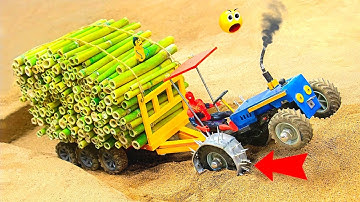Diy tractor stuck in mud mini science project #14 || @KeepVilla | Tech Creators