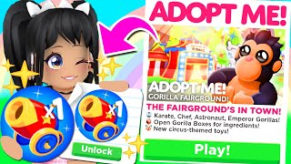 *IT&#39;S HERE* CRAFTING ALL 6 GORILLA&#39;S in ADOPT ME FAIRGROUND UPDATE (roblox)