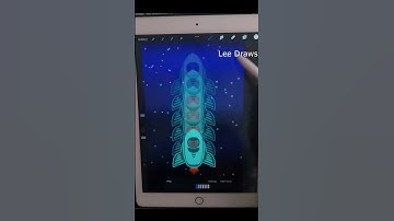 Simple easy spaceship flying cartoon animation in procreate ipad