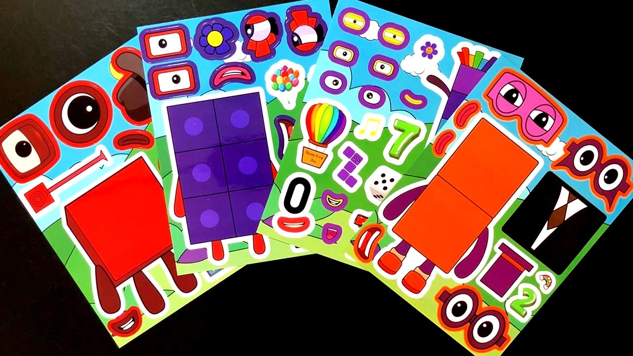 Numberblocks│ASMR Satisfying Sticker Decorating │ No Talking