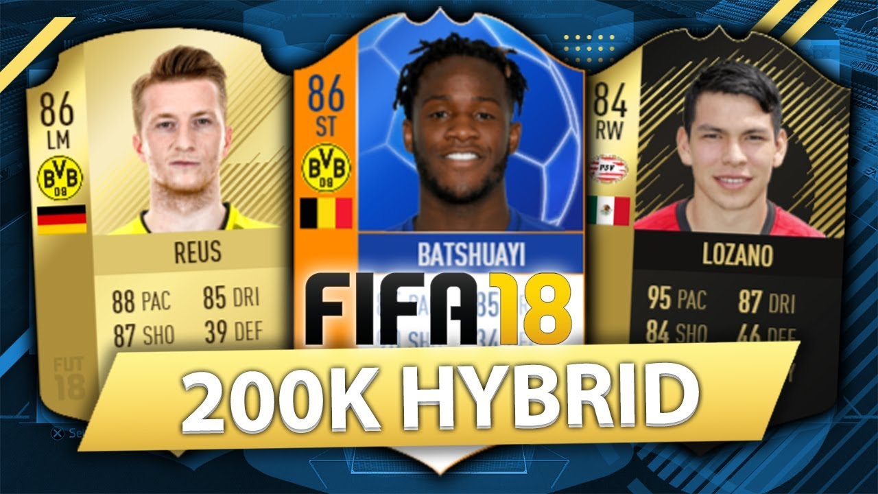 OVERPOWERED 200K HYBRID w/ eMOTM BATSHUAYI + SIF LOZANO! FIFA 18 SQUAD BUILDER