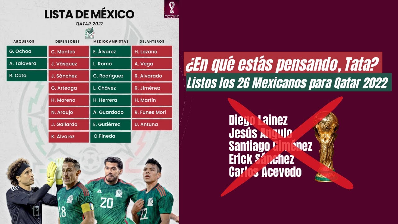 ¿Qué tan lejos llegara la selección mexicana? Se dio la lista de 26 ...