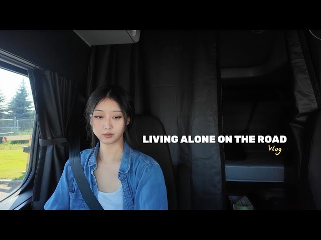 Vlog43| Solo Female Trucker | Living On The Road| 美加跨境卡车司机｜一周工作生活日常