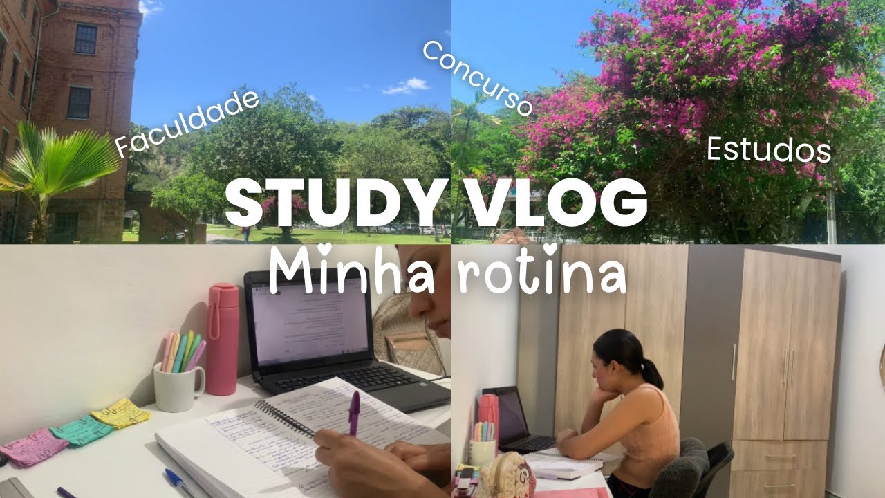 STUDY VLOG : Estudando para provas da Faculdade e Concurso Público 
