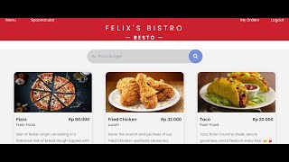 FELIX BISTRO, Restaurant Website Application screenshot 1