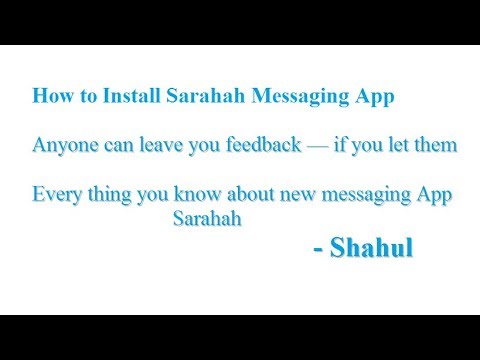 Sarahah the messaging app | How to register and Login | Sarahah - YouTube