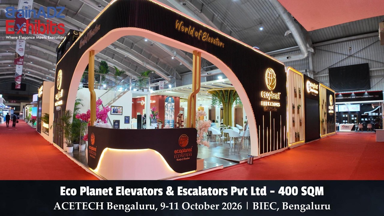 Eco Planet Elevators & Escalators Pvt Ltd | 400 SQM Exhibition Stall | ACETECH Bengaluru 2026