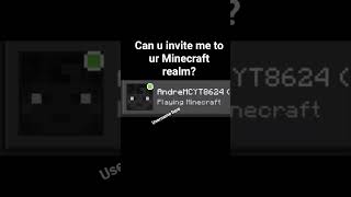 will you invite me to ur Minecraft realm or server?