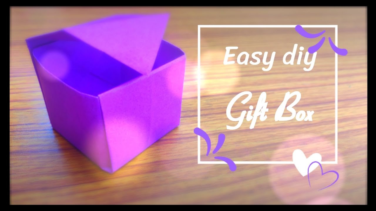 how to make gift box Easy diy 5 min crafts gift box diy . YouTube