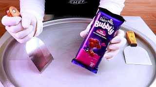 Cadbury Dairy Milk ice cream rolls street food - ايس كريم رول كادبوري ديري ميلك شوكولاتة