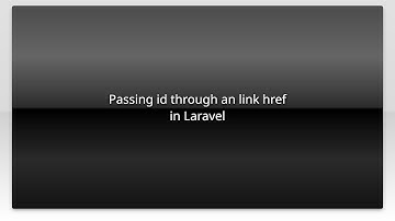 Passing id through an link href in Laravel