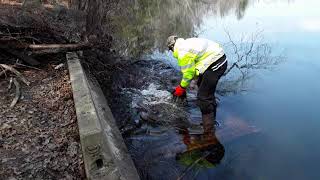 Clearing a Massive Clog on a Lake Drain Culvert