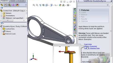 01 SimulationXpress   05 Applying Fixtures