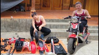 Genius girl completely repairs and restores electric bicycle TIMELAPSE |Hue Mechanic