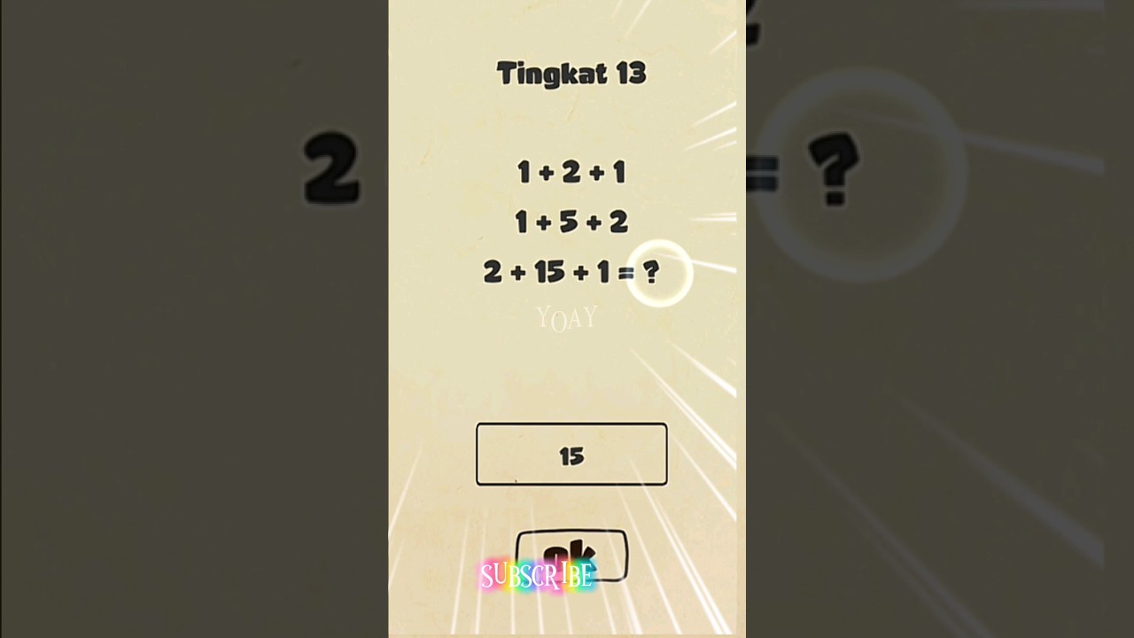 BRAIN INTELLIGENCE : Tantangan IQ 13 