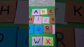 Make an alphabet matching puzzle out of cardboard & velcro! #prek#kidactivities#diymom#playideas