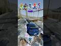 MARİONİC VS BaraDrive tough race on MARS #mario #sonic #spiderman #beamngdrive #challenge