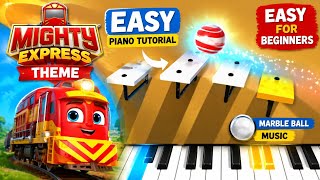 Mighty Express Theme 🚂 | EASY Piano Tutorial | Marble Ball Music ⚪ | Beginner Piano Cover screenshot 4