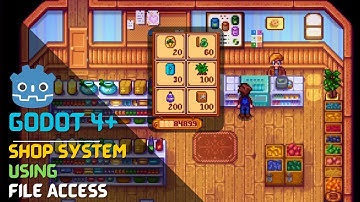 Shop System using FileAccess Class in Godot 4+ | save and load data into a file using FileAccess |