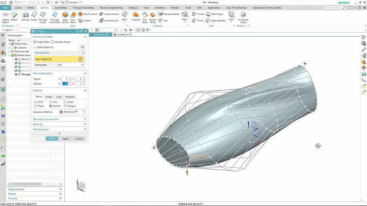 Nx I Form X Form Surface 3D